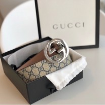 Gucci GG Supreme belt with G buckle Blue