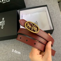 Coach Horse and Carriage Leather Belt 20MM Maroon