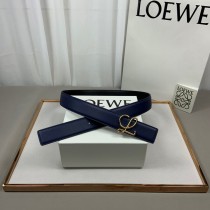 Loewe Reversible Anagram Women Belt 32mm Navy Blue
