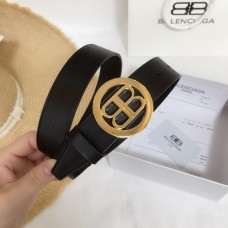 Balenciaga Circle BB Belt Black Gold
