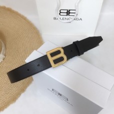 Balenciaga Hourglass Thin Belt Black Gold