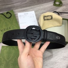 Gucci Guccissima Leather with GG Belt Black
