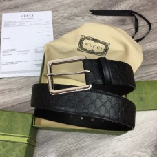 Gucci Signature belt with square buckle Black