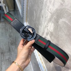 Gucci Stripe Leather Belt Green Red