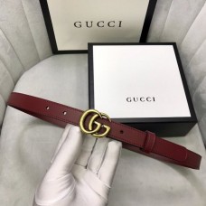 Gucci skinny belts for women with Double G buckle Burgundy