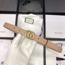 Gucci skinny belts for women with Double G buckle Pink