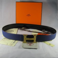 Hermes Reversible Togo Leather 38MM Belt Electric Blue