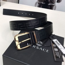 Versace Greca Embossed Leather Belt