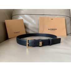 Buberry 30MM Leather Belt Gold TB Buckle 
