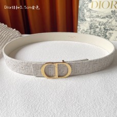 Dior 30 Montaigne Belt Dior Oblique Jacquard 35MM White