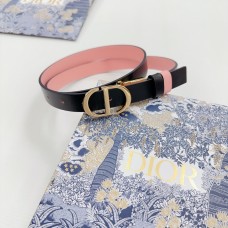 Dior 30 Montaigne Reversible Belt 20MM Black Pink