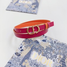 Dior 30 Montaigne Reversible Belt 20MM Rose Orange