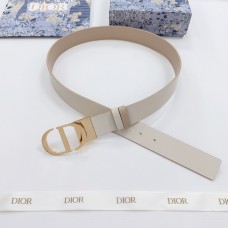 Dior 30 Montaigne Reversible Belt 34MM White