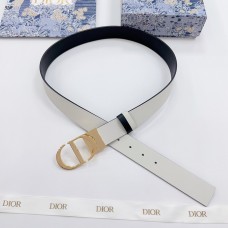 Dior 30 Montaigne Reversible Belt 34MM White Black