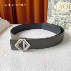 Dior Reversible Leather Belt 40MM Silver Buckle