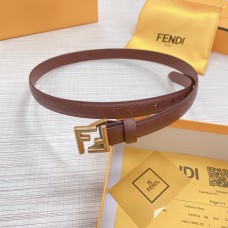 Fendi FF Leather Belt Logo Embossed 20ＭＭ Maroon