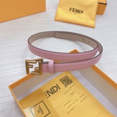 Fendi FF Leather Belt Logo Embossed 20ＭＭ Pink