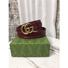 Gucci Memorable Buckle 40mm Leather Belt Burgundy