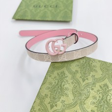 Gucci Narrow Belt 20mm Pink Double G Buckle