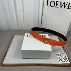 Loewe Reversible Anagram Women Belt 32mm Black Orange