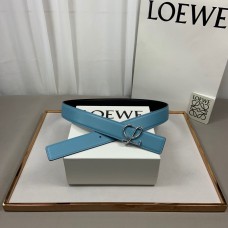 Loewe Reversible Anagram Women Belt 32mm Blue