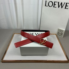 Loewe Reversible Anagram Women Belt 32mm Red