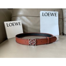 Loewe Reversible Unisex Belt Anagram Buckle 40mm Apricot