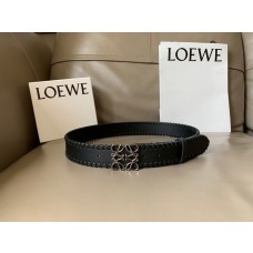 Loewe Reversible Unisex Belt Anagram Buckle 40mm Black