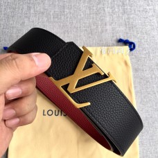 Louis Vuitton LV Initials 40MM Taurillon Reversible Belt Black Red M9151