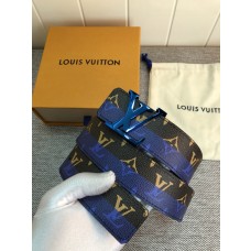 Louis Vuitton Monogram 40mm Belt Reversible Black Blue