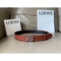Loewe Reversible Unisex Belt Anagram Buckle 40mm Apricot