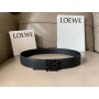 Loewe Reversible Unisex Embossed Belt Anagram Buckle 40mm Black